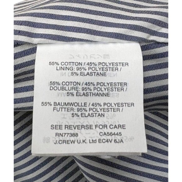 J Crew G2449 Navy Blue White Tweed Striped Pencil Skirt - Picture 4 of 9